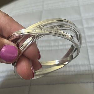 Tiffany and Co Silver interlocking bangles